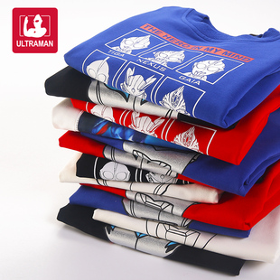 奧特曼T恤男童長袖 斷碼 清倉 男孩春秋洋氣上衣 純棉衛(wèi)衣t兒童裝
