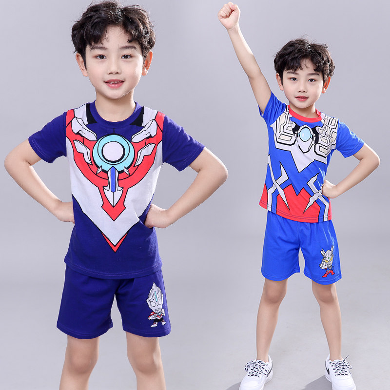 Ultraman奥特曼夏男童纯棉套装潮图片