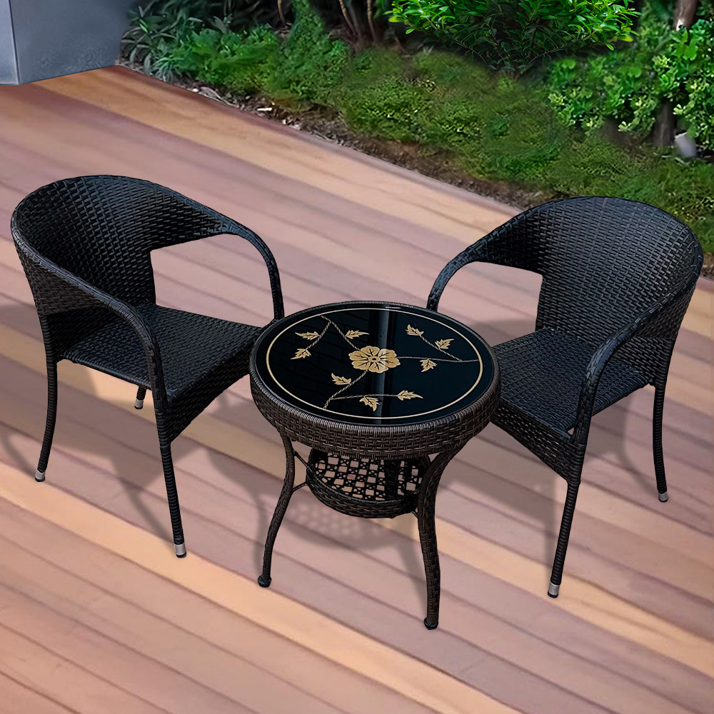 藤编椅三件套腾椅茶桌椅组合露天楼顶花园高端藤椅藤条扶手椅子,住宅家具,桌椅套件,淘宝优惠券,粉丝福利购,淘宝优惠卷