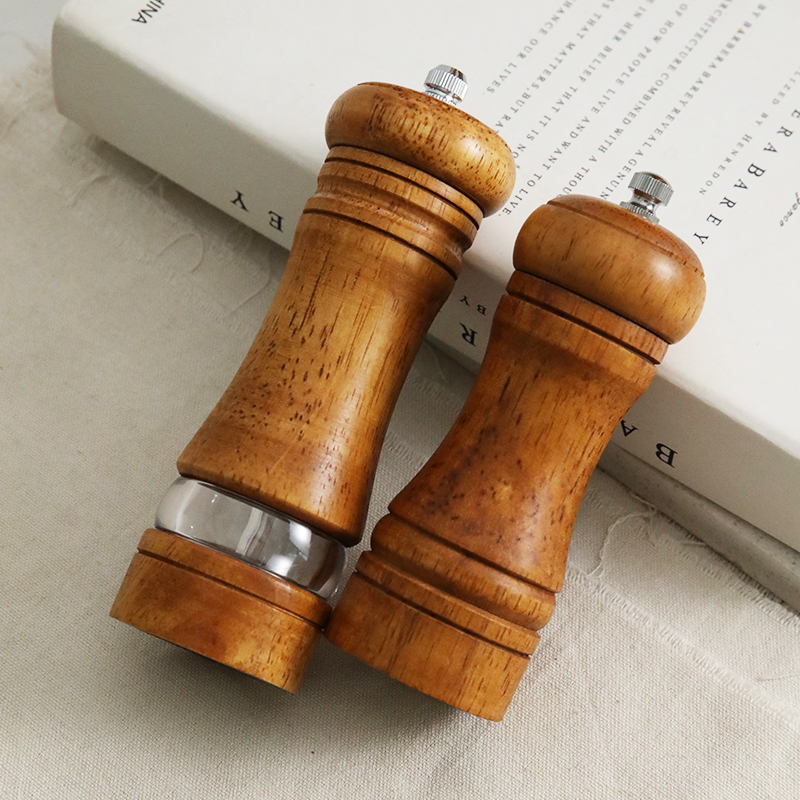 实木胡椒研磨器手动磨胡椒粉芝麻花椒多用调味瓶厨房工具家用木质