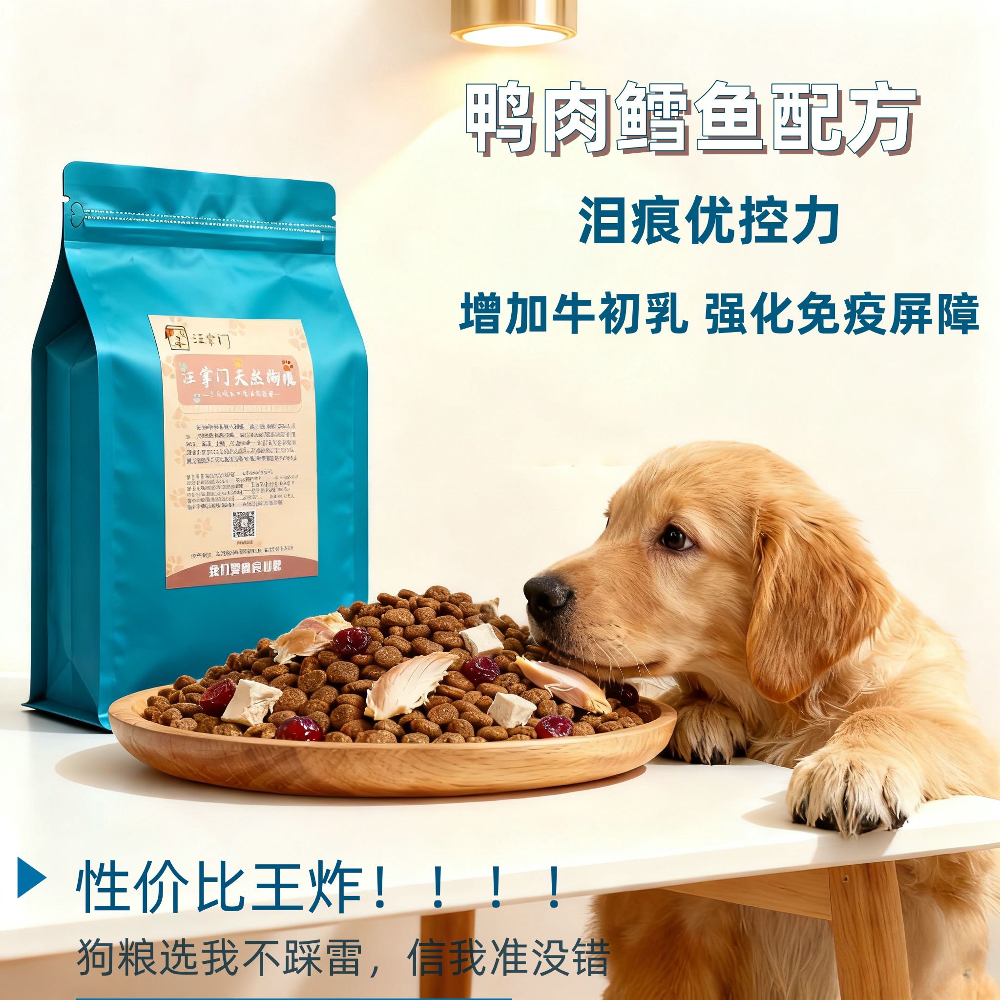 鸭肉梨无谷鲜肉狗粮去泪痕清火比狗全价膨化粮