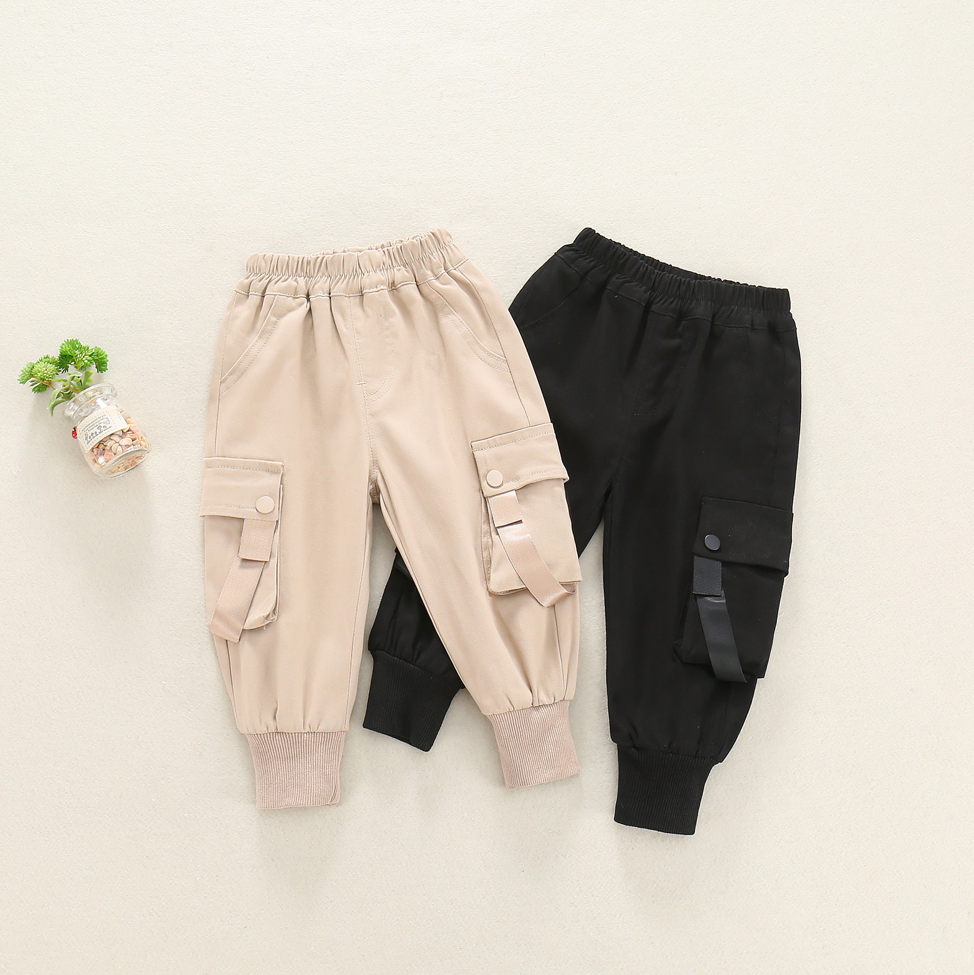 男童工装裤2026春秋季新款休闲长裤婴儿小童宝宝洋气时髦束脚长裤