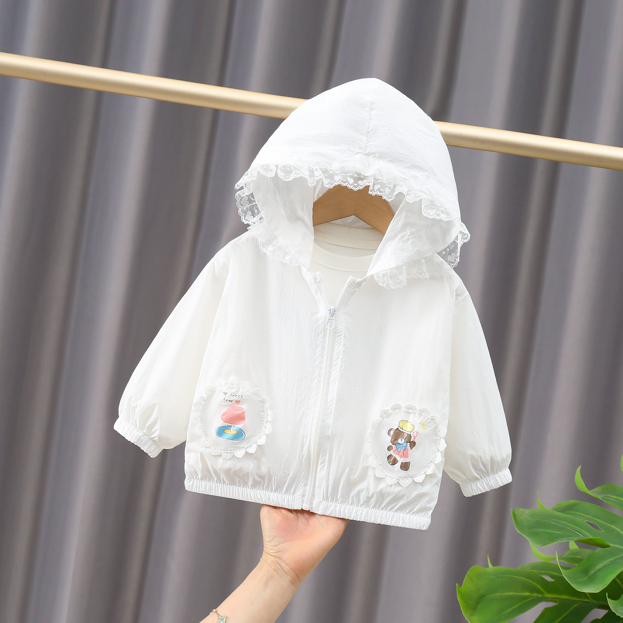 女童防晒衣夏季薄款透气宝宝防紫外线服0一4岁婴儿速干沙滩防晒服