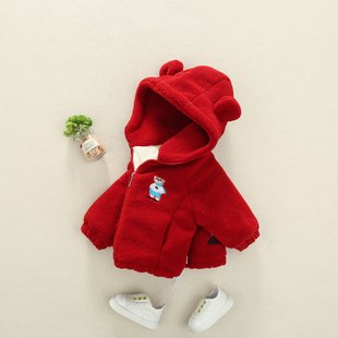 儿童冬装外套2025秋冬季宝宝衣服卡通婴儿男童女童加绒加厚毛毛衣