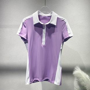 小众翻领短袖 特价 上衣2025春夏新款 高尔夫拼色运动修身 T恤 polo衫