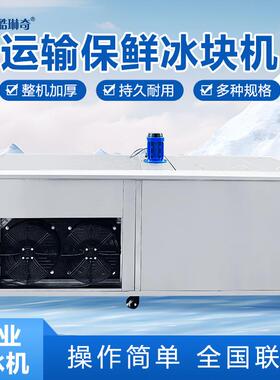 广东足产制冰机大型1吨工业盐式商制冰水机BZJ-1冰机 用块冰机冰