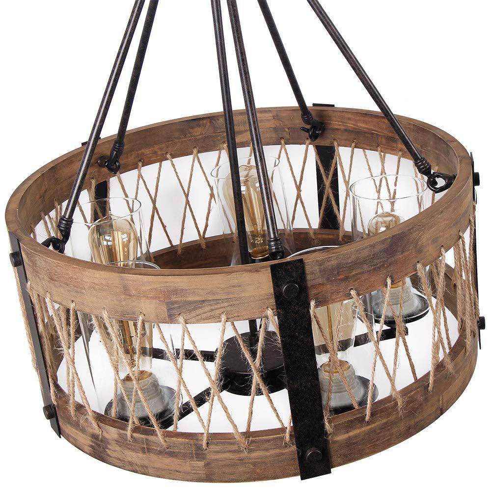 家直五头圆形木供艺北欧酒店吊灯家灯居现代简约客厅客房卧厂室具,家装灯饰光源,智能吊灯,淘宝优惠券,粉丝福利购,淘宝优惠卷