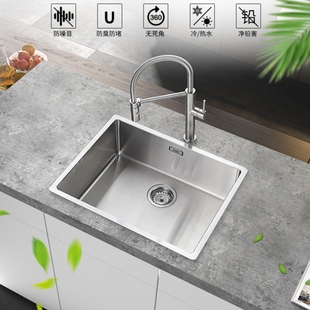 弗兰卡厨房304不锈钢手工水槽单槽BXX210 5408A 54洗菜碗池BXX210
