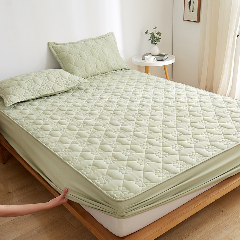 A类夹棉床笠防滑床垫保护套单件磨毛加厚席梦思固定防尘四季床罩