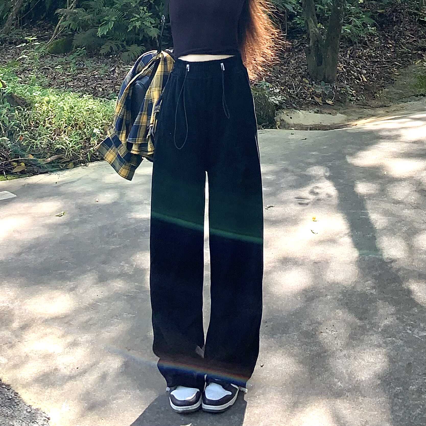 抽绳束脚裤高街运动风