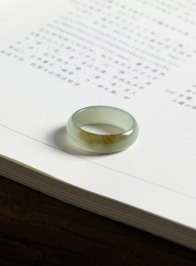 24号戒指 新疆和田玉糖玉大尺码圆弧素圈指环 1240