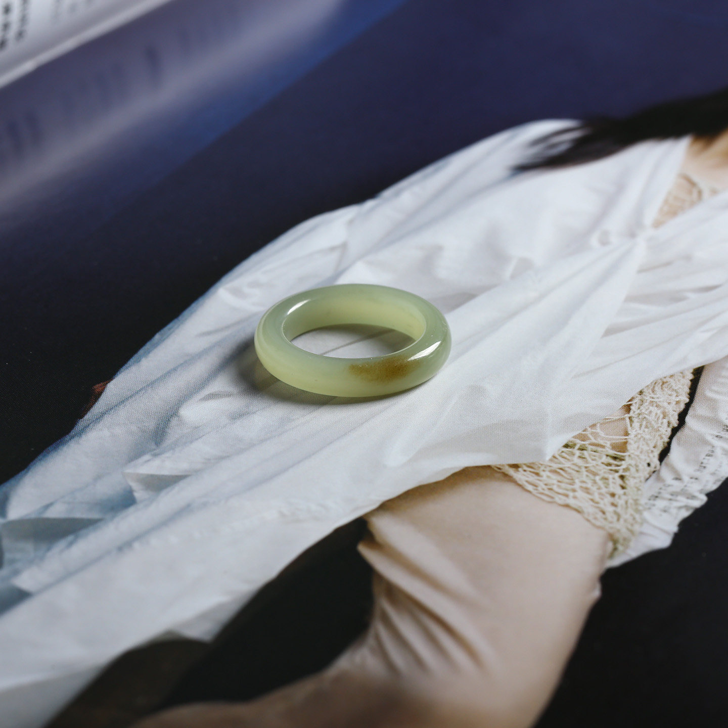 17号戒指 新疆和田玉黄口料糖黄玉鼓条圆弧素圈指环 5018,珠宝/钻石/翡翠,手饰,淘宝优惠券,粉丝福利购,淘宝优惠卷