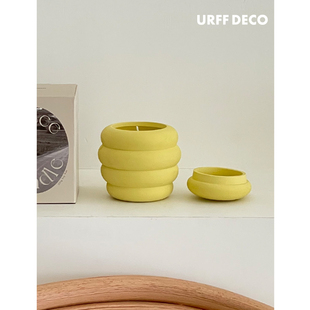 URFF 蜜蜂香薰蜡烛大豆蜡室内香氛陶瓷摆件茉莉白茶持久 DECO专利