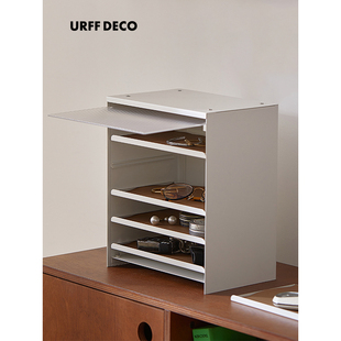 URFF 置物架手办展示白色 DECO极简玄关桌面收纳架香水杯子抽屉式