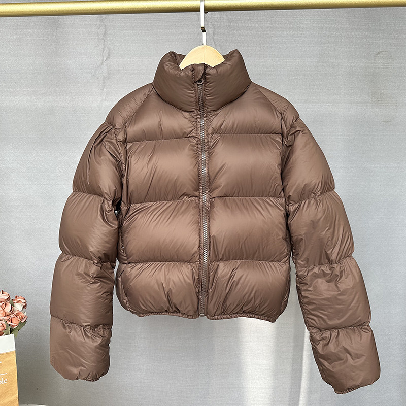 加厚短款羽绒服女2023冬季新款肯豆90白鸭绒面包服小个子外套爆款