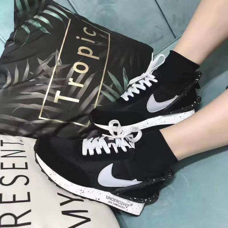 韩版真皮厚底休闲磨砂运动鞋女2019秋冬新款百搭低帮透气跑步鞋NK|ruв категории Женская обувь, низкий чистка - от Buy2taobao.com для оказания профессиональной услуги покупки агента Taobao