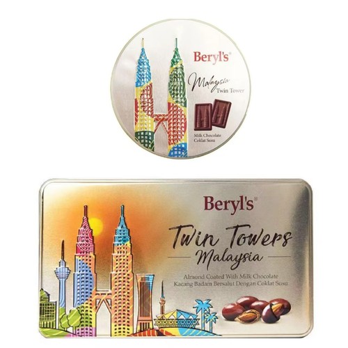 马来西亚原装精品铁盒Beryl's扁桃仁夹心巧克力特产零食伴手礼