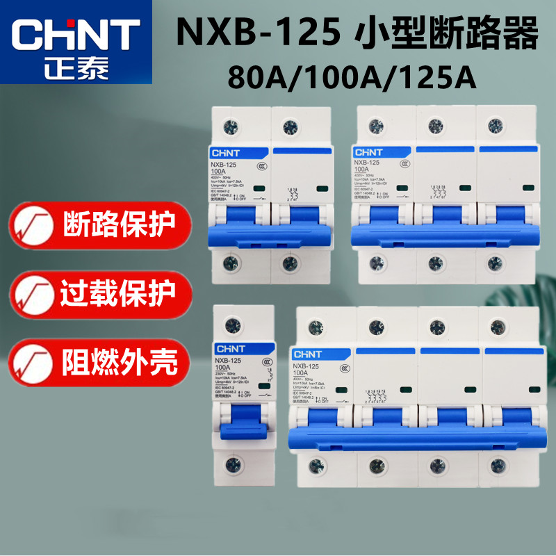 正泰空气开关NXB-125大功率100A