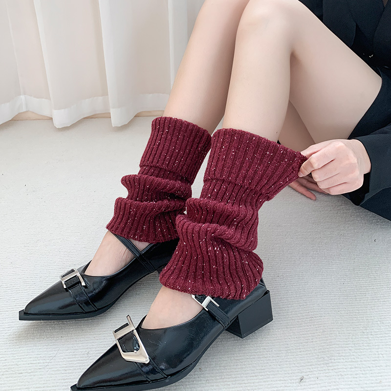 2024新潮y2k穿搭彩点堆堆袜