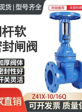 Z41X-10/16明杆弹性座封闸阀 软密封闸阀DN50 65 80 100 150 200