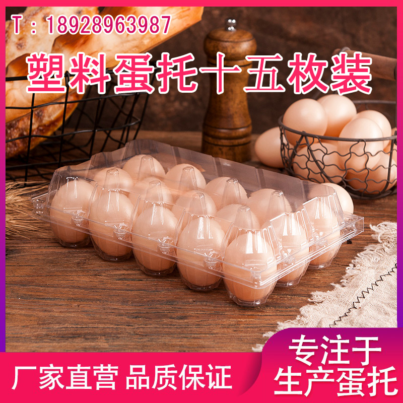 鸡蛋托15枚翻盖吸塑鸡蛋包装盒 透明塑料鸡蛋托 现货翻盖鸡蛋托