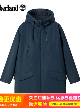 Timberland添柏岚户外男中长款双面穿防风保暖外套棉服夹克A6M41
