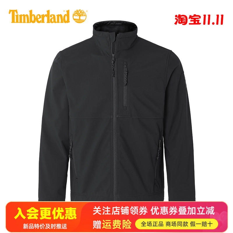 2025秋冬Timberland添柏岚户外男拒水加绒防风保暖软壳衣A6AU4