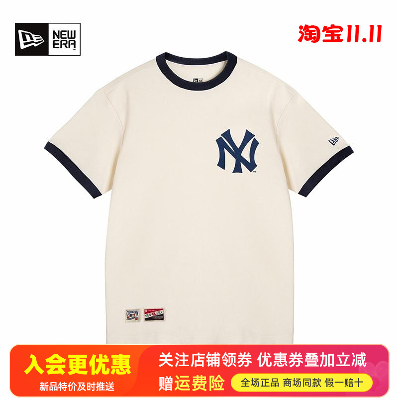 NewEra纽亦华男女MLB系列CoolEra面料吸湿透气NY短袖T恤11929727