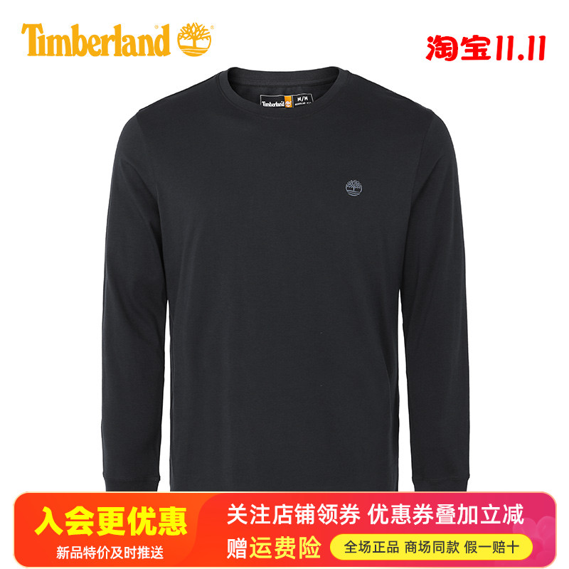 2025秋冬Timberland添柏岚户外男舒适棉质休闲运动长袖T恤A5XVK
