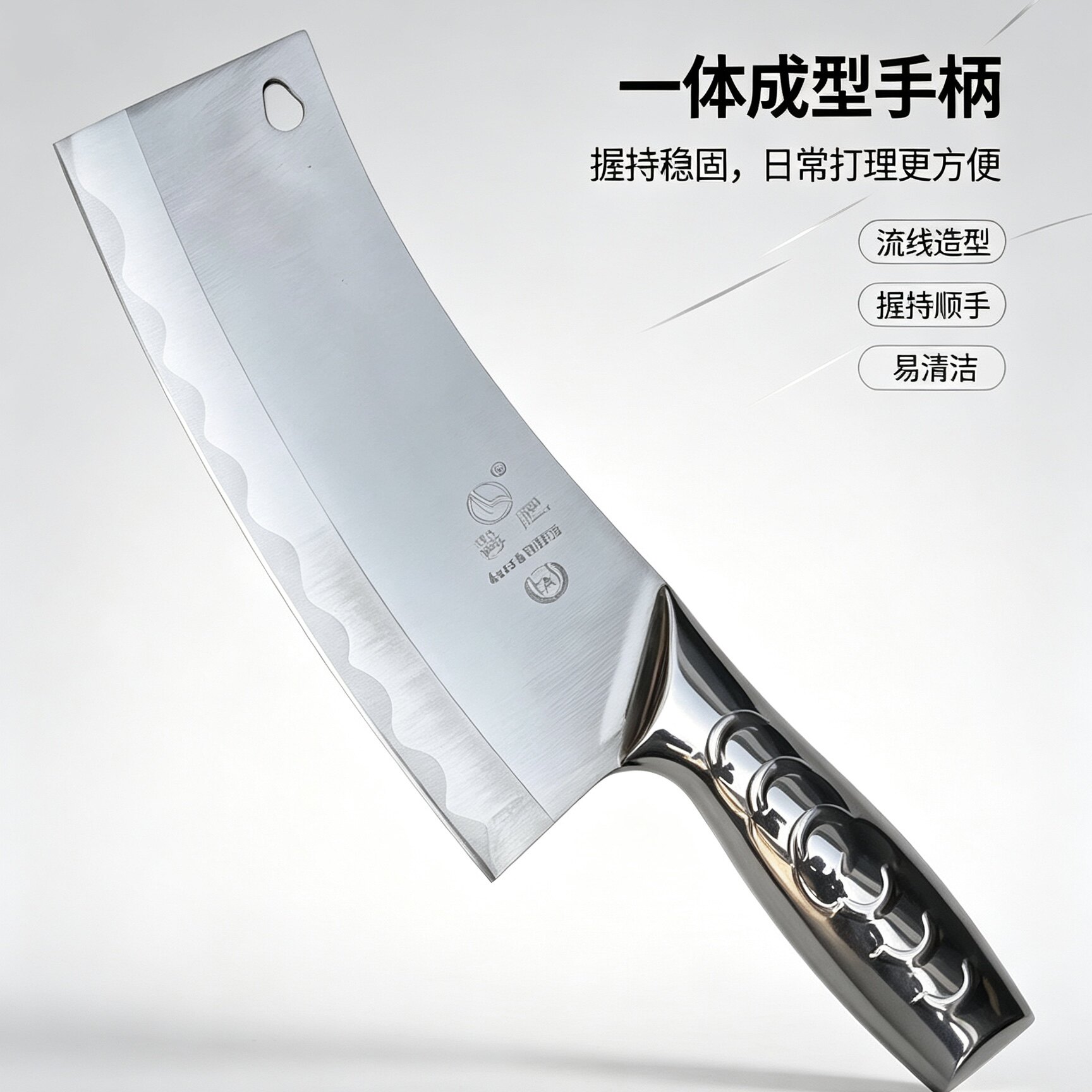 楼龙菜刀不锈钢柄刀神匠作切片刀酒店商用烧腊刀具切肉切丝轻新款