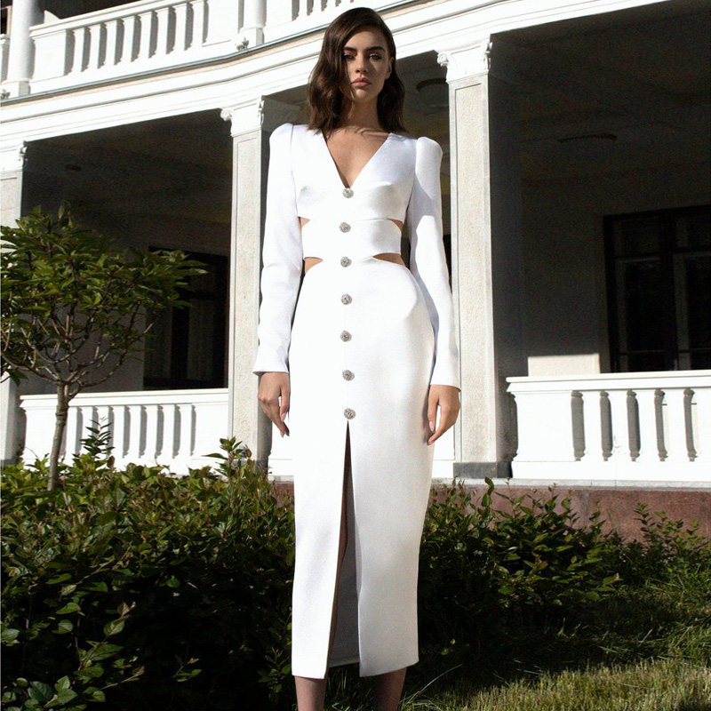 优雅露背晚礼服2026新款年会主持人时尚生日派对宴会小礼服连衣裙