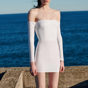 晚礼服一字肩短款生日派对小礼服女年会宴会连衣裙2026新款小个子