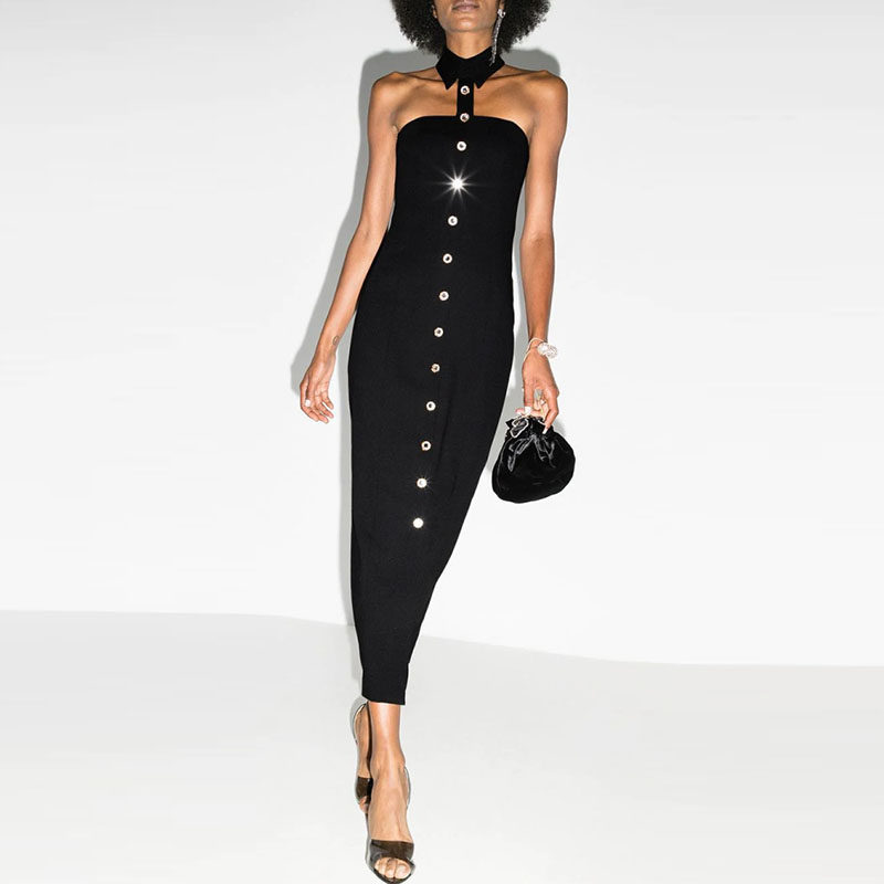 晚礼服中长裙2026新款宴会气质生日派对小礼服连衣裙长款修身个性