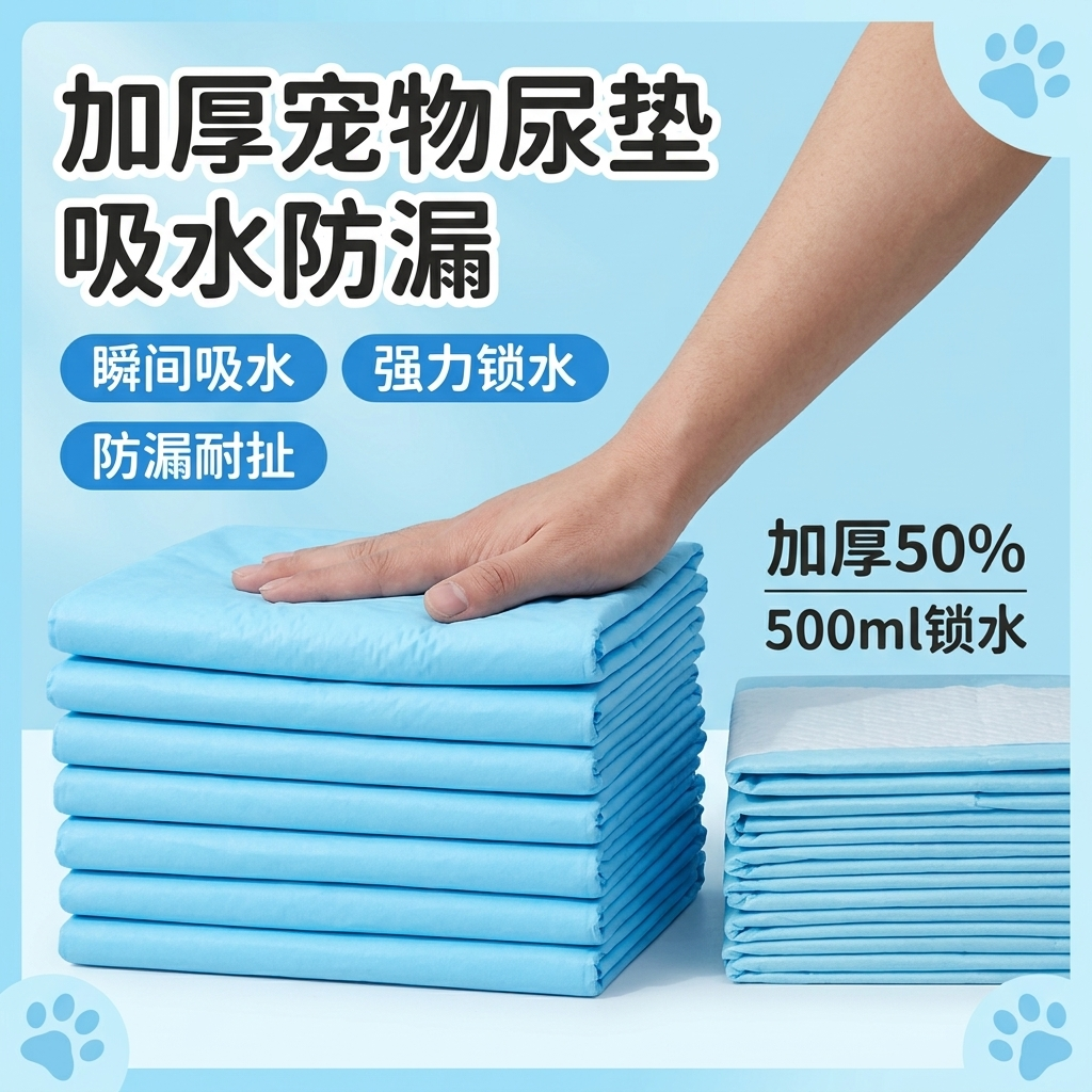 宠物训导尿垫加厚吸水防漏透气除臭幼犬猫咪老年犬通用一次性尿垫
