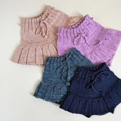 ins2025春夏新款mp系列同款北欧风女童女孩美利奴羊毛画染裙裤子