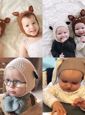 2022冬新品童装ins爆款男女童宝宝Oeuf系列幼儿保暖针织毛线帽子