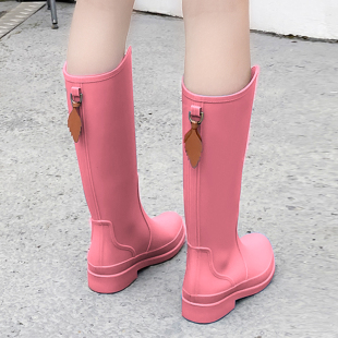 女款 女士外穿水鞋 防水防滑时尚 中筒雨靴日系成人胶鞋 新款 高筒雨鞋