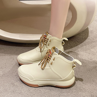 柠小七雨鞋女款2026新款雨天通勤鞋懒人鞋防水防滑水靴时尚款雨靴