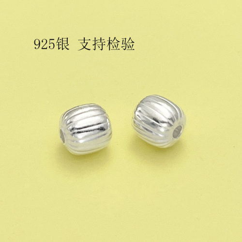 S925纯银竖纹南瓜灯笼隔珠保值