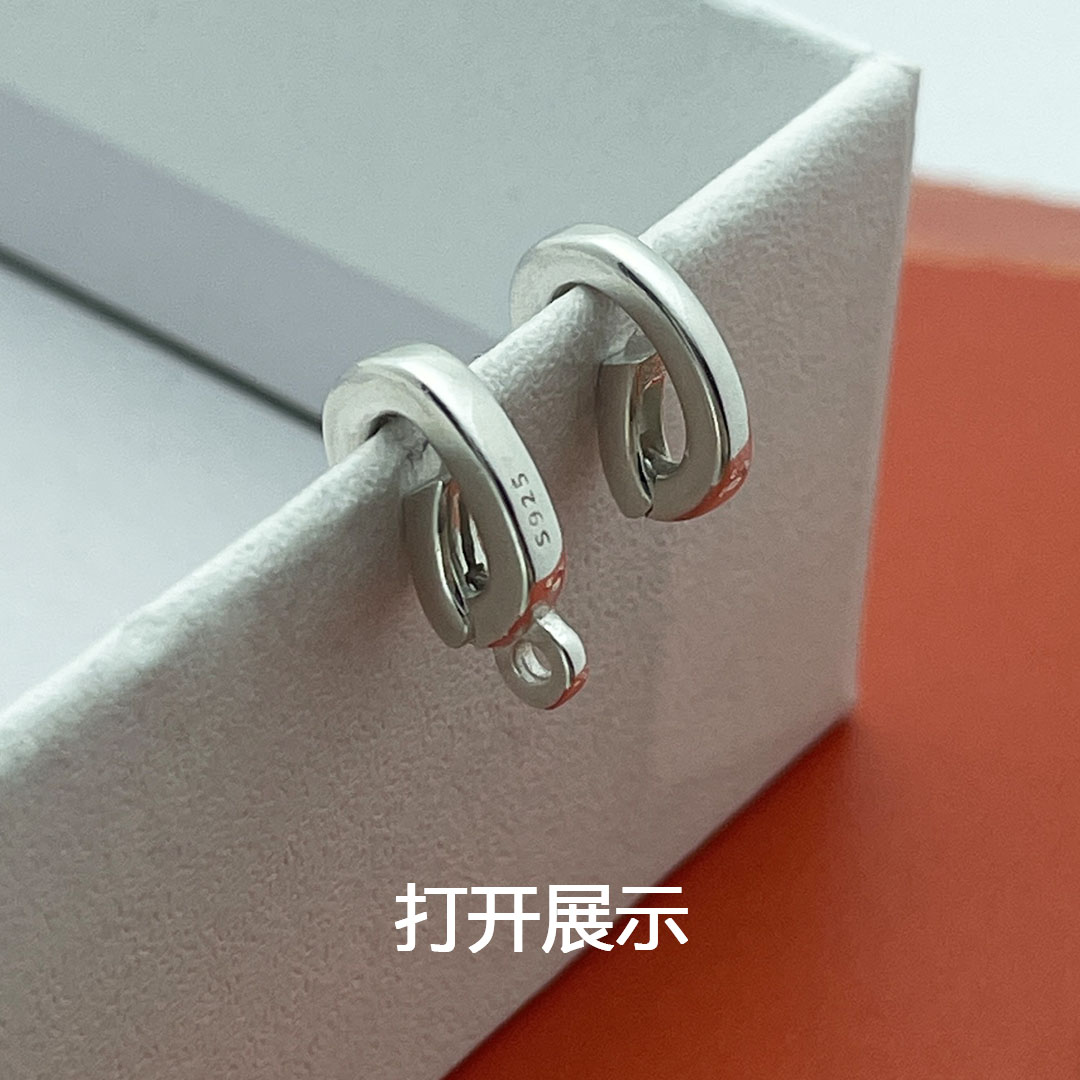 S925纯银多功能椭圆弹簧扣