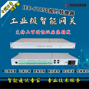 ZSD-6408通讯管理机 4网8串 61850网关规约转换器兼容远程多协议