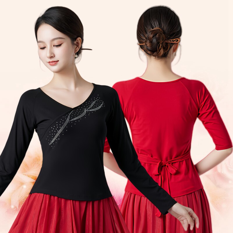 春英古典广场舞中国舞蹈服套装女
