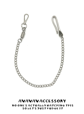 单层裤链不褪色新潮古扫色百搭嘻哈潮酷金属朋克腰链双钩腰挂链银