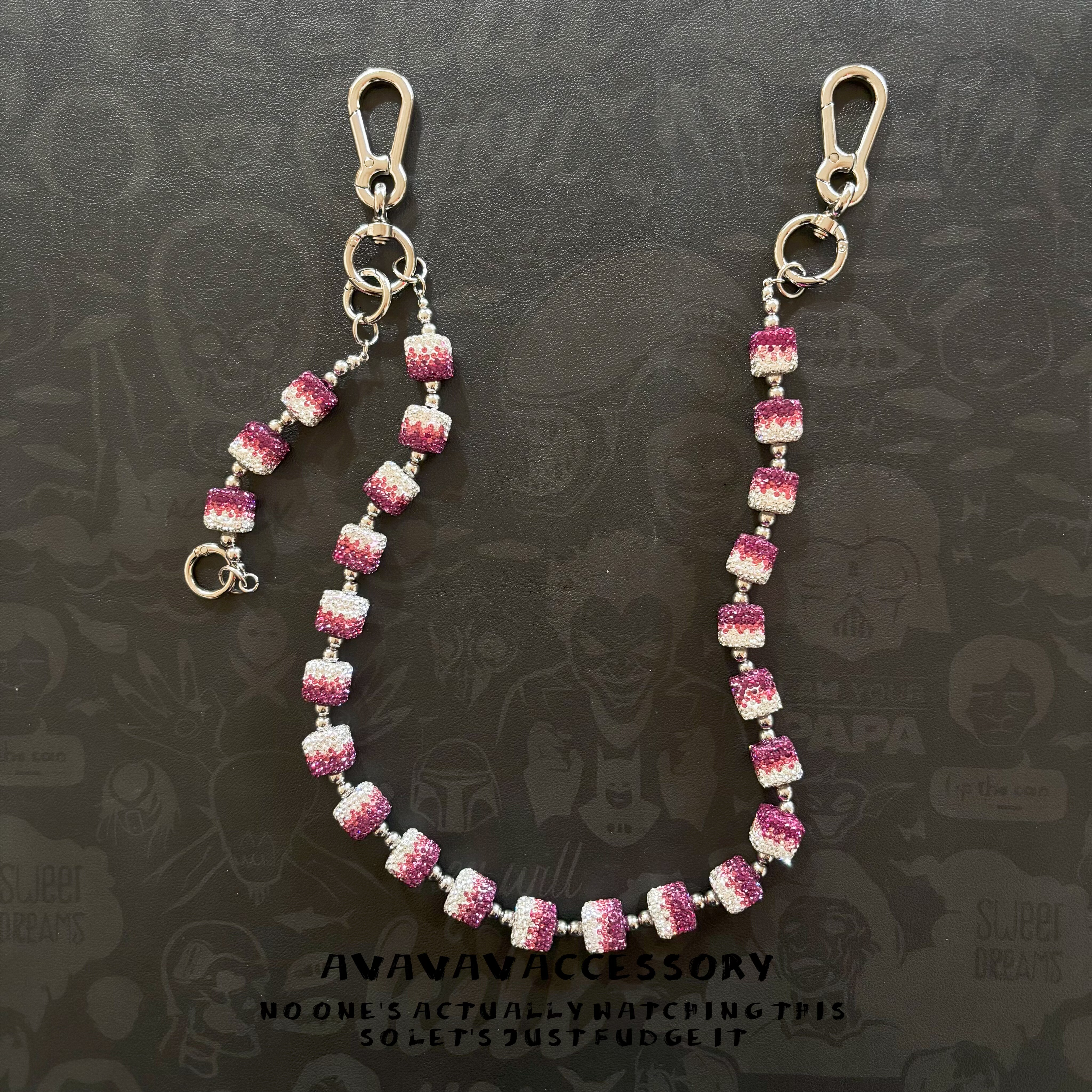 AVAVAV 小众设计感渐变色牛仔裤腰链嘻哈朋克男女同款裤链包挂链