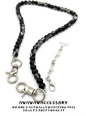 AVAVAVA原创金属琉璃珠腰链男配饰y2k复古朋克裤链女美式嘻哈高街