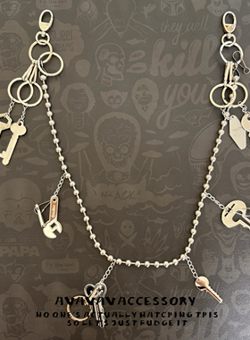 AVAVAVA 原创个性钥匙裤链牛仔裤腰链嘻哈百搭vintage潮流装饰链