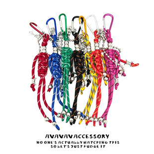 AVAVAVA 手工编织荆棘机器人牛仔裤户外钥匙扣多巴胺彩色包包挂件