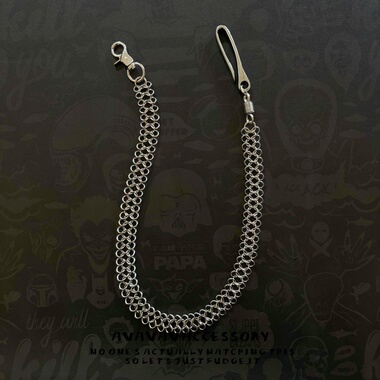 AVAVAVA 简约个性双层龙骨链牛仔裤腰链男女同款嘻哈裤链包包挂链