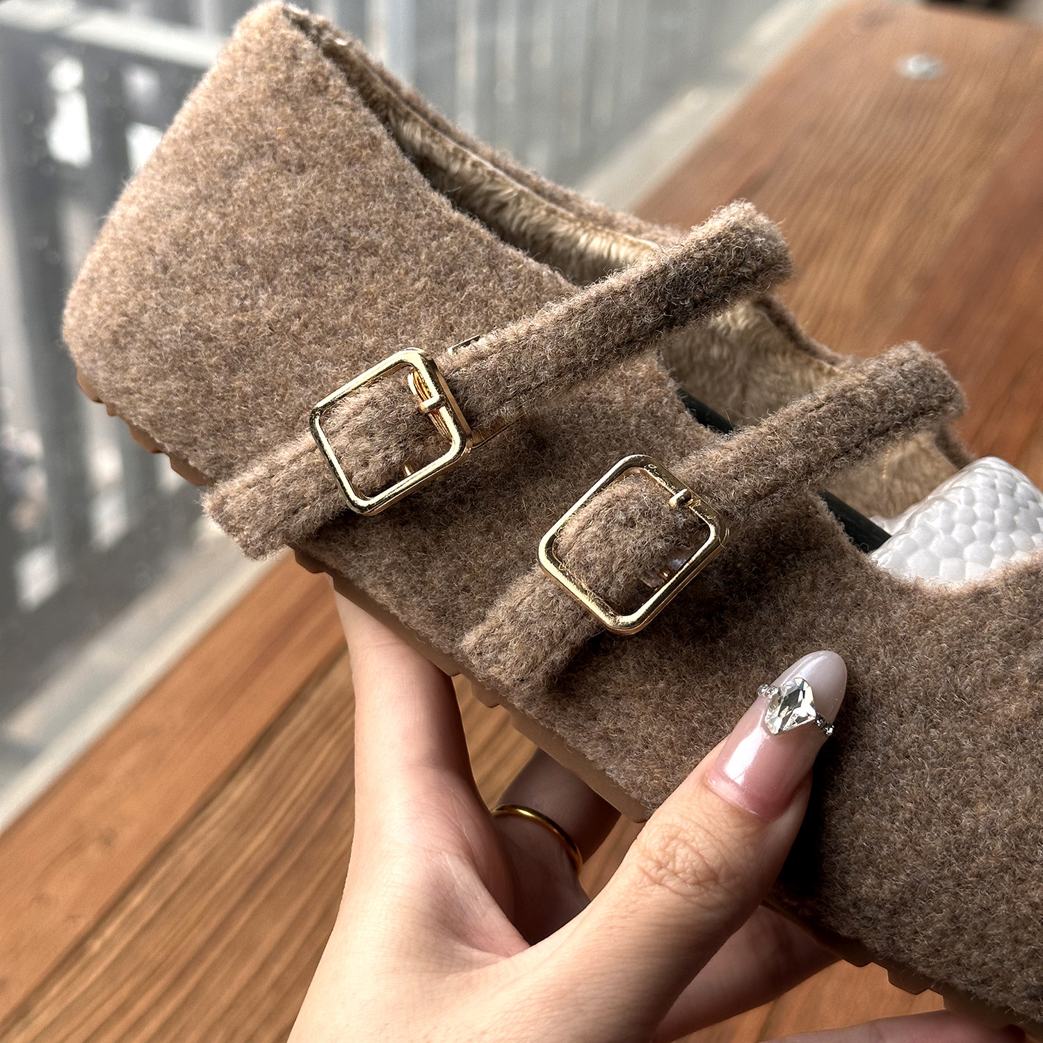 【加绒内里！很有调调】秋冬保暖毛呢加厚勃肯鞋女包头鞋玛丽珍鞋,女鞋,勃肯鞋/软木鞋,淘宝优惠券,粉丝福利购,淘宝优惠卷