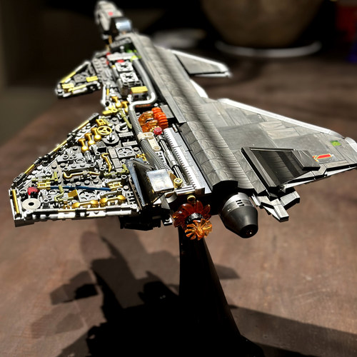 歼20隐形战斗机积木模型